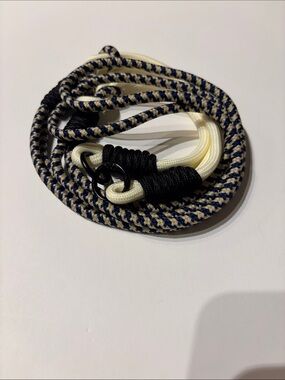 Handmade textured Navy and Cream Rope phone lanyard